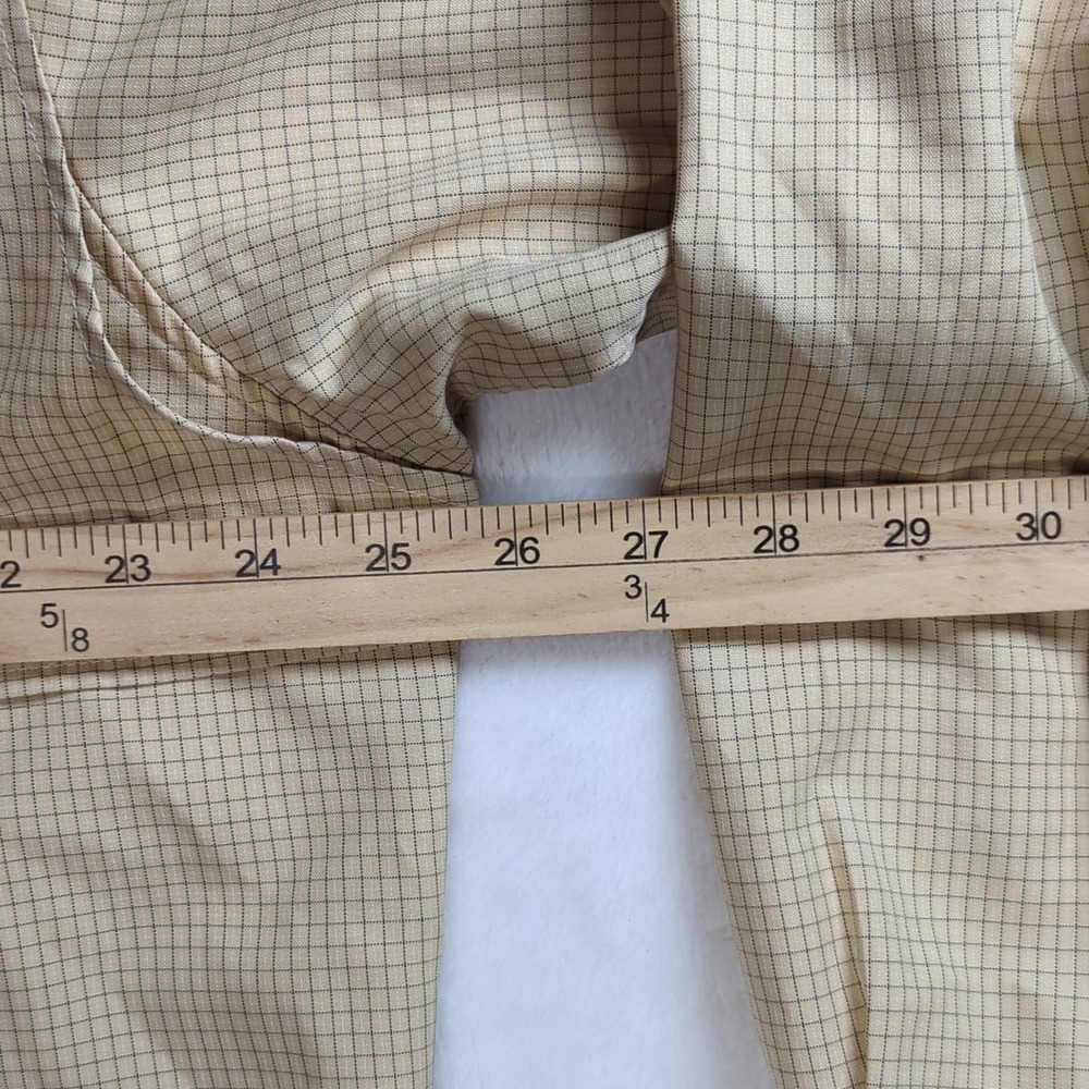 John Rich Bros Woolrich Mens Yellow Checkered Vented Hiking Fishing Shirt Size L - Picture 13 of 15